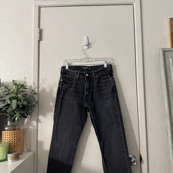 MEN'S ABERCROMBIE & FITCH Black Vintage Stretch Straight Jeans Size 29 x 30 - Picture 5 of 7